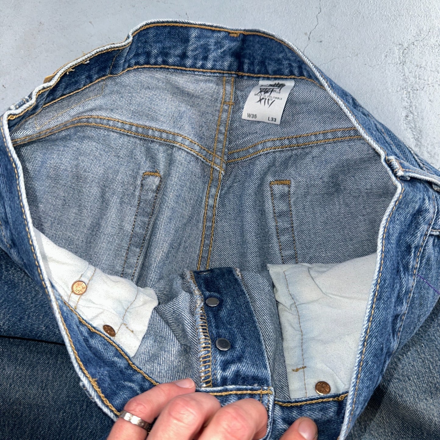 Levis 501 Vintage Y2K XX Straight Leg Jeans Blue Med Wash 35x33 Act 34x29