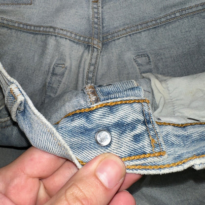 Levis 501 Vintage 90s XX Straight Leg Mexico Jeans 33x34 Light Wash Act 31x27