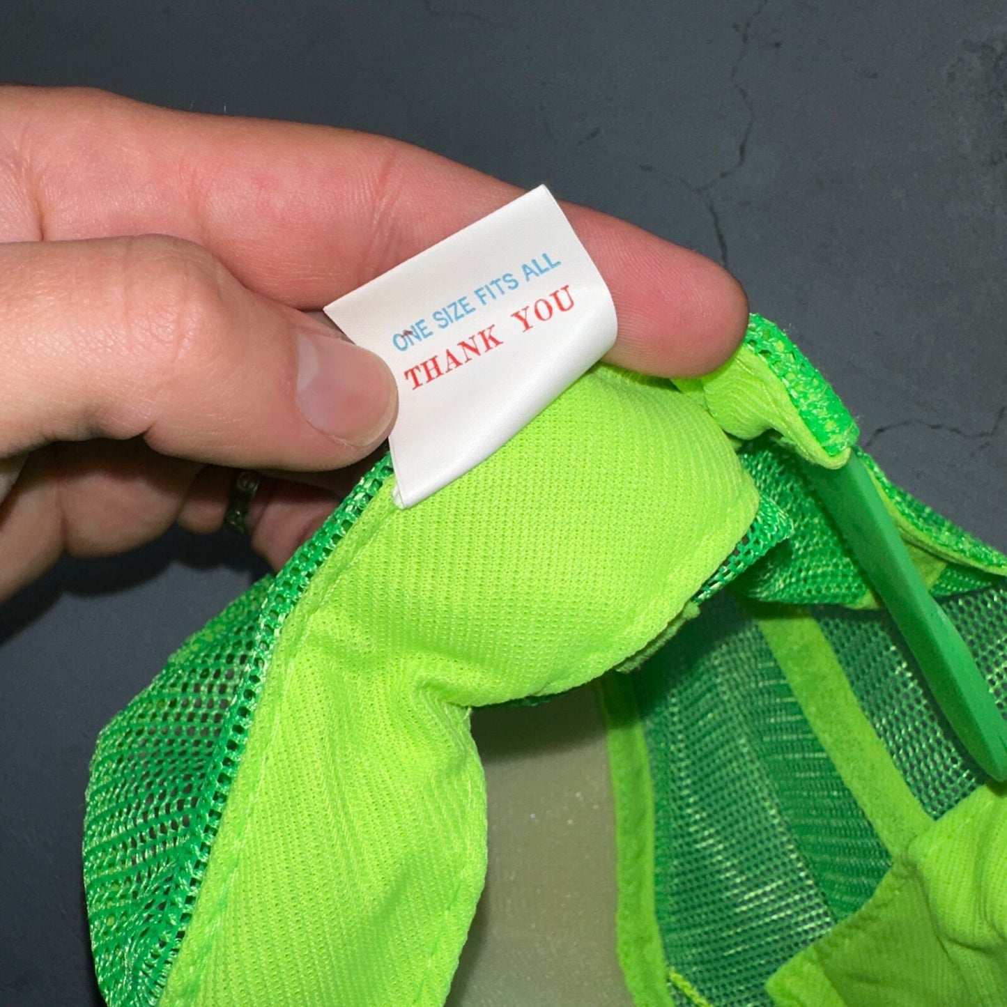 Deja Vu Hat VTG Snapback Trucker Cap Men Neon Green Showgirls 90s RARE