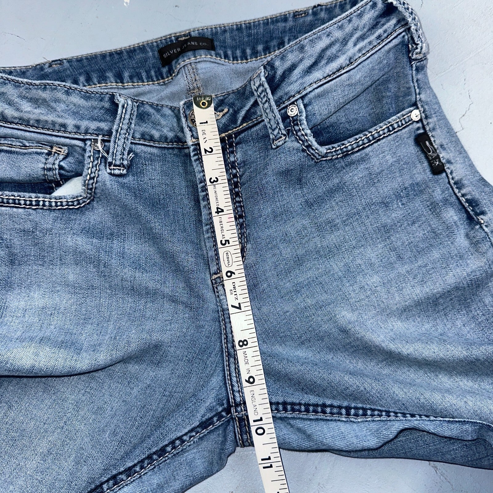 Silver Jeans Women Skinny Mid Rise Light Wash Denim Stretch Suki Pencil 32x29