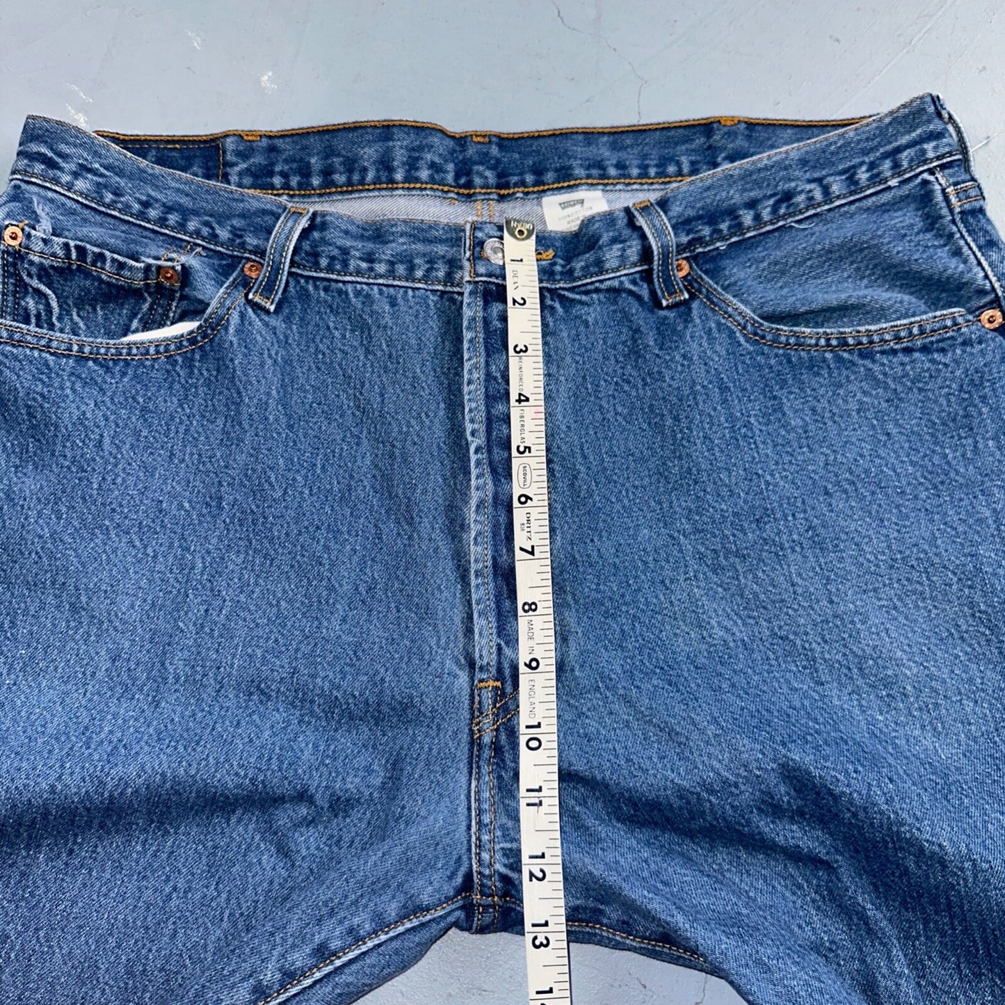 Levis 501 Vintage Y2K XX Straight Leg Jeans Blue Med Wash 42x32 Act 39x28