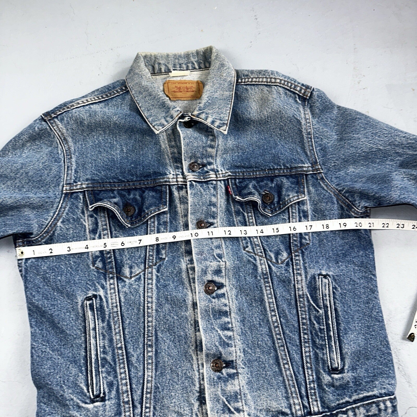 Levis VTG Denim Size 42 Type 3 III Trucker Jean Jacket Med Blue Wash 1980s 80s