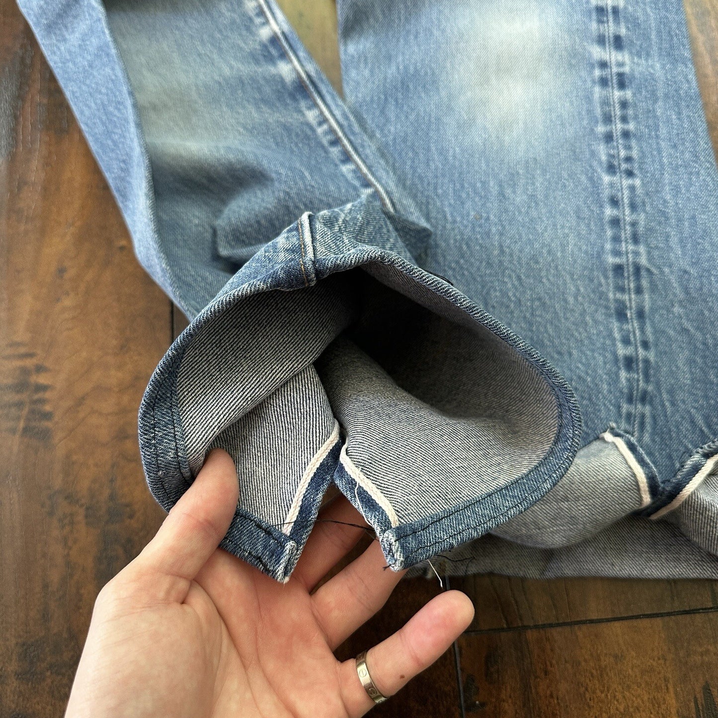 Levis Vintage 80s Redline Selvedge USA 501 XX Jeans 66 70s Light 32x36 Act 29x30