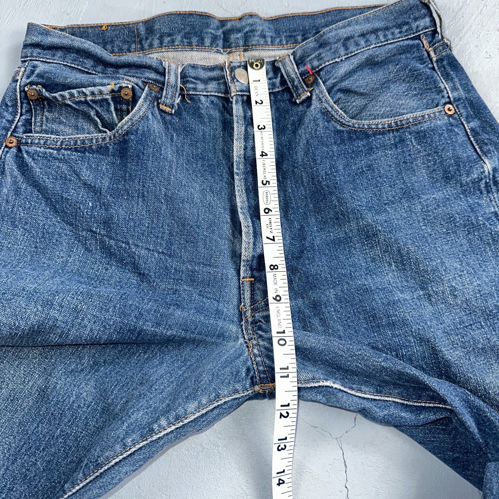 Levis 501 VTG 70s SS Redline Selvedge Jeans XX Med Wash 34x29 Act 31x25
