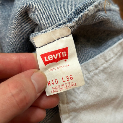 VTG 90s Levis 501 Button Fly 40x36 USA Tag Jeans Straight Wash Blue XX Act 36x32