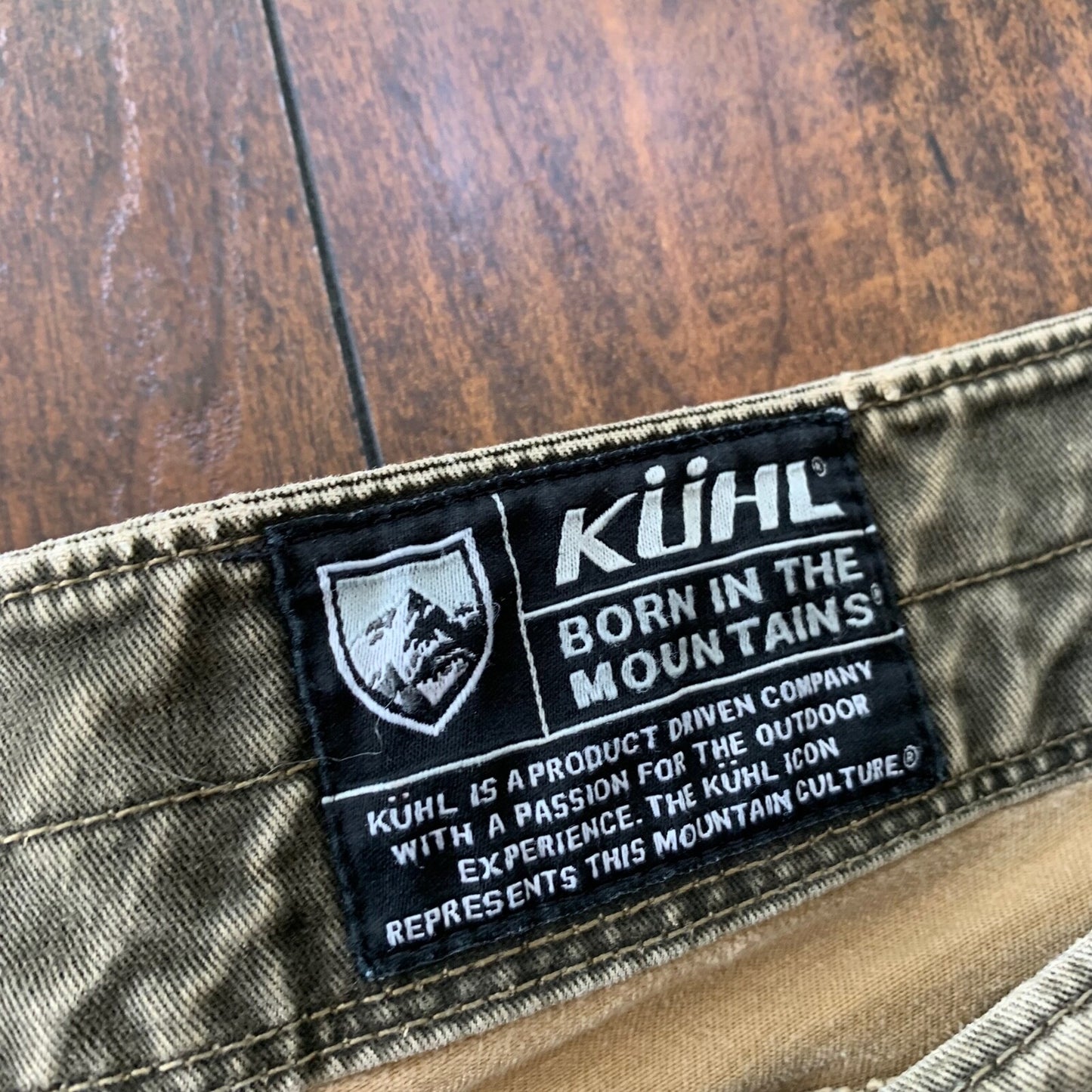KUHL Rydr Canvas 5-Pocket Outdoor Hiking Pants Men’s Size 40X32 Brown Distressed