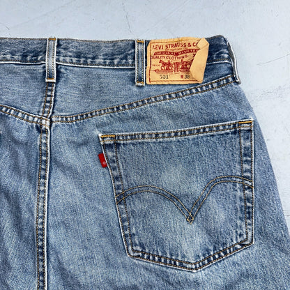 Levis 501 Vintage Y2K 90s XX Straight Leg Jeans Blue Light Wash 38x34 Act 37x34