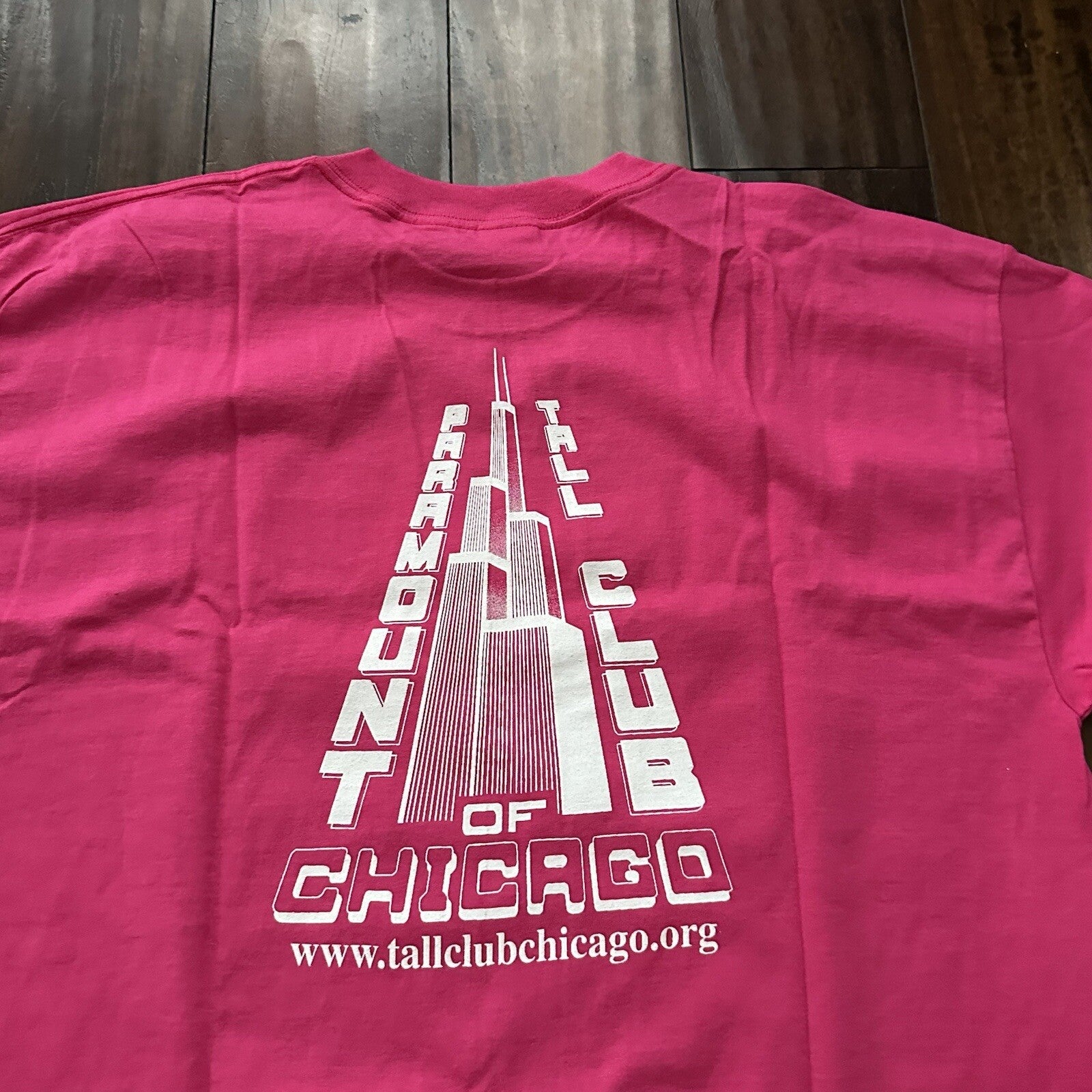 Vintage T Shirt Life Is Short Funny Quote Pink Chicago Tall People Club Cool Rap