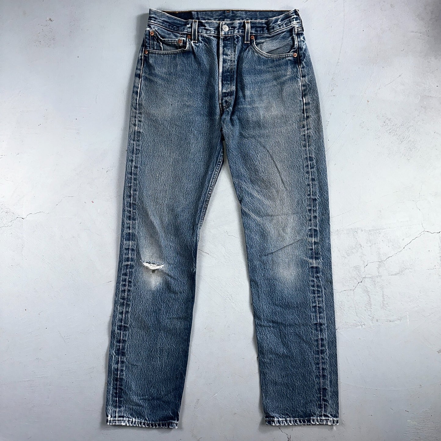 Levis 501 Vintage 90s USA XX Straight Leg Jeans Blue Med Wash 34x38 Act 31x33