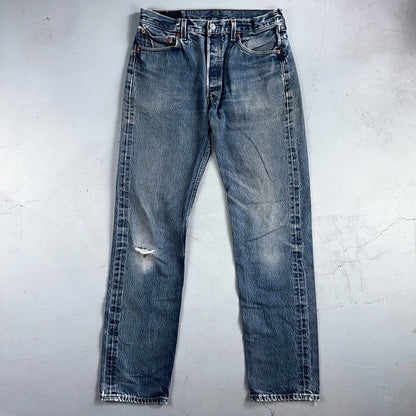 Levis 501 Vintage 90s USA XX Straight Leg Jeans Blue Med Wash 34x38 Act 31x33