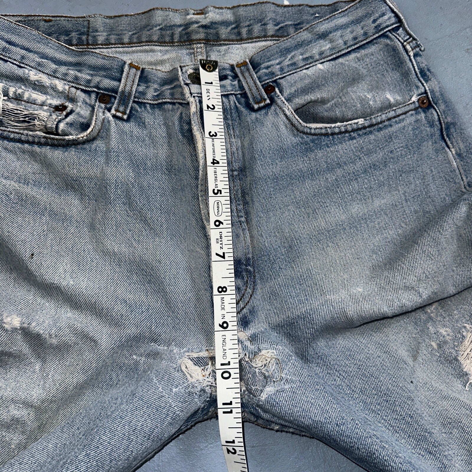 Levis 501 Vintage 80s USA XX 90s Straight Leg Jeans 33x36 Light Wash Act 30x31