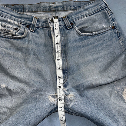 Levis 501 Vintage 80s USA XX 90s Straight Leg Jeans 33x36 Light Wash Act 30x31