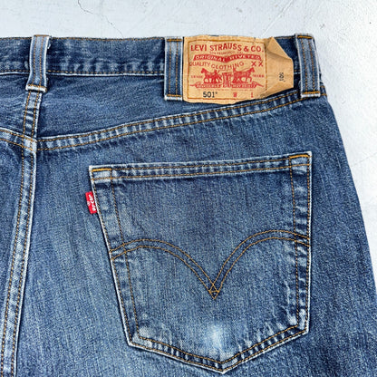 Levis 501 Vintage Y2K XX Straight Leg Jeans Blue Med Wash 40x32 Act 40x31