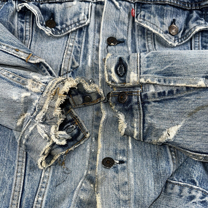 Levis VTG Denim Size 42 Type 3 III Trucker Jean Jacket Thrashed 1970s 70s Patch