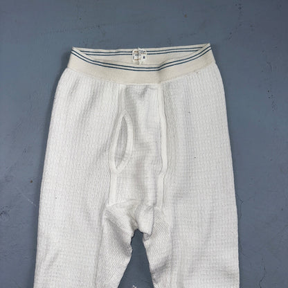 VTG J. C. Penny Cotton Poly Pants Thermal Underwear S 1960s 70s Rockabilly