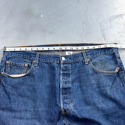 Levis 501 Vintage 90s Y2K XX Straight Leg Jeans Blue Med Wash 42x32 Act 40x29