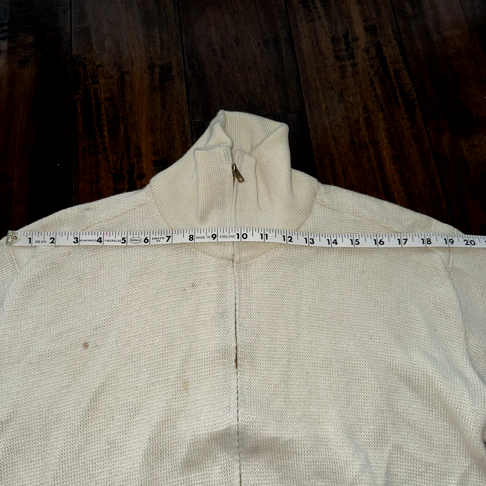 Portland Oregon Vintage Zip Up 1960s 1970s 60s Wool Poly Blend Talon Sweater