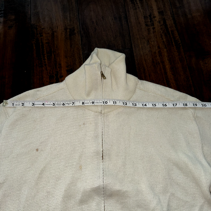 Portland Oregon Vintage Zip Up 1960s 1970s 60s Wool Poly Blend Talon Sweater