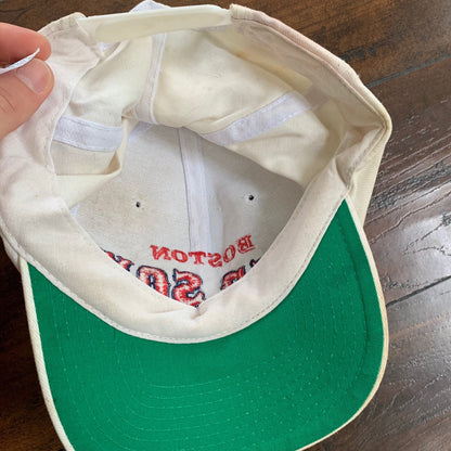 Boston Red Sox Vintage Hat Cap Snapback Twins MA USA Rare 80s 90s White MB