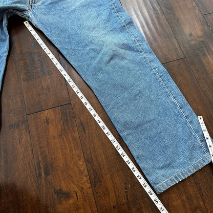 Levis 501 Vintage 90s Straight Leg XX Belgium Jeans 40x36 Light Wash Act 36x30