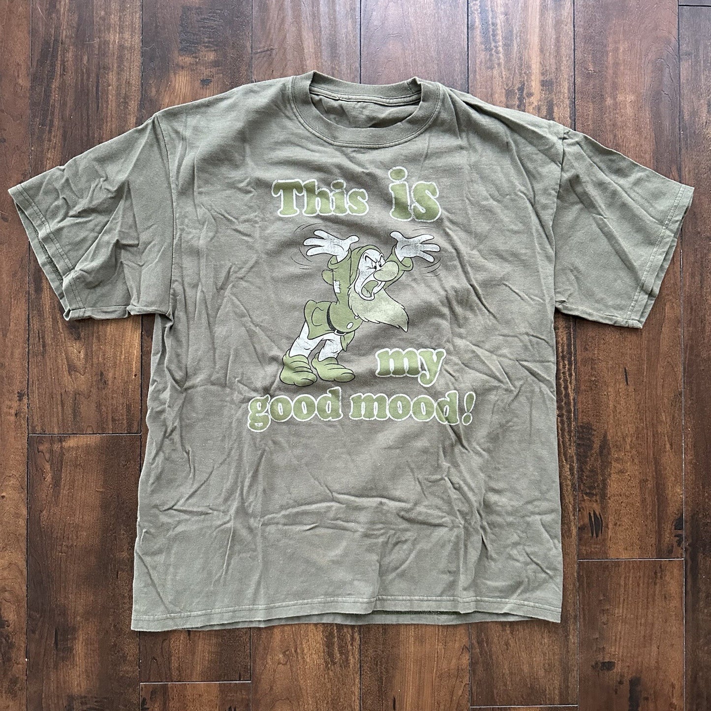 Disney Grumpy My Bad Mood Vintage Style T Shirt Snow White Cute Funny Florida