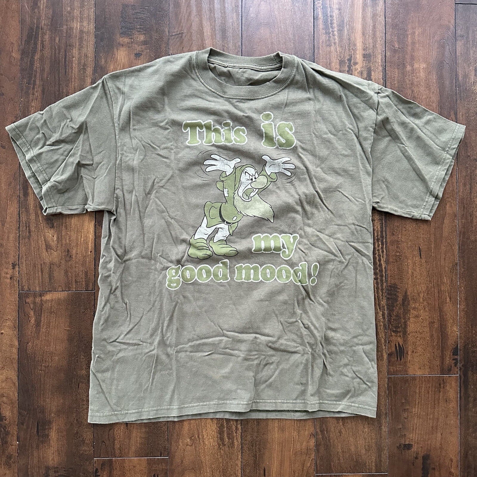 Disney Grumpy My Bad Mood Vintage Style T Shirt Snow White Cute Funny Florida