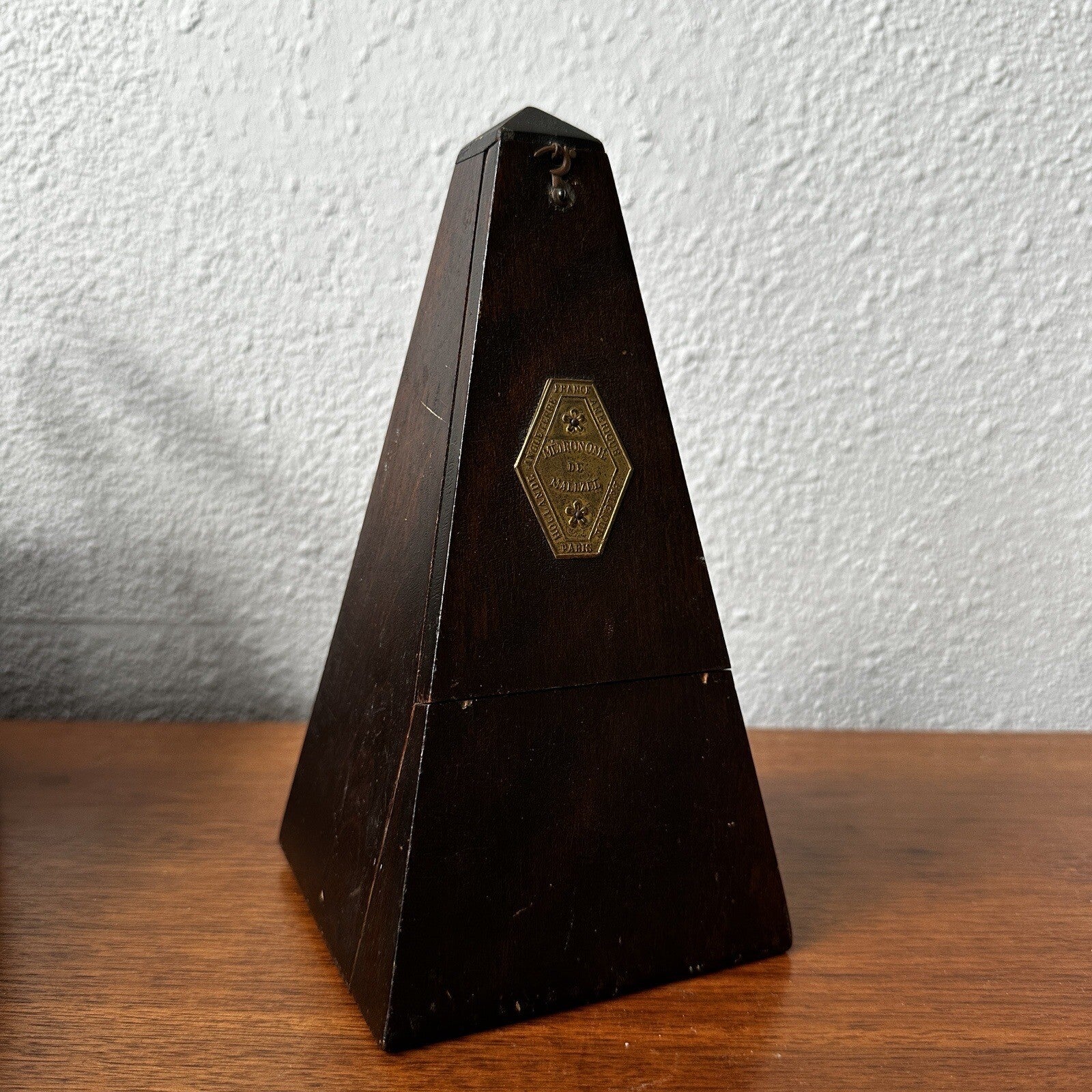 Hollande Angleterre Improved Maelzel Metronome Windup Wood Vtg Antique Paris