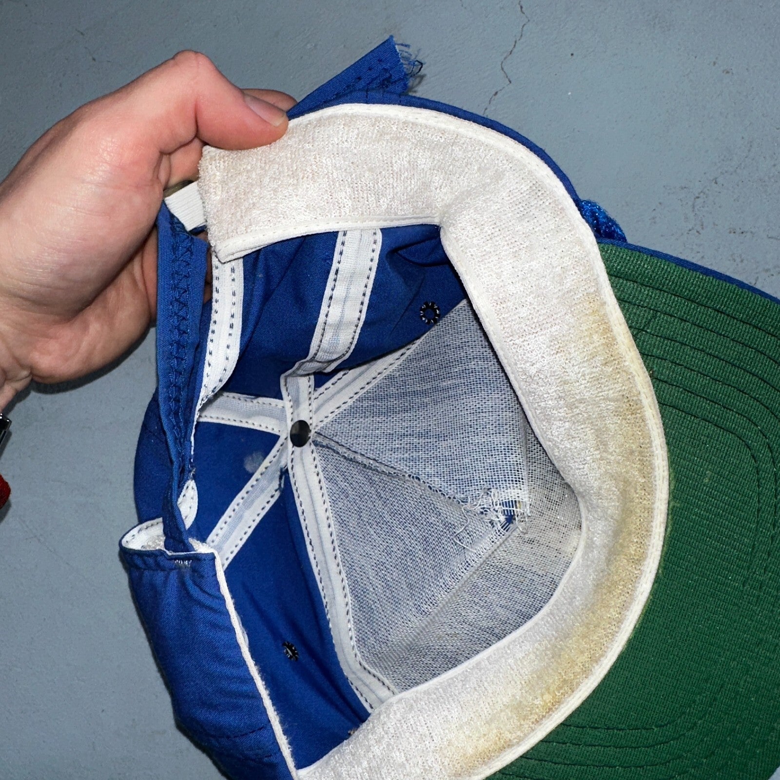 Disney Mickey Mouse Golf Vintage Blue Adjustable Hat Cap Made In The USA 80s