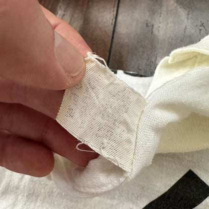 Vintage 1985 Live Aid T Shirt White Queen Freddie Mercury Saves Lives 80s