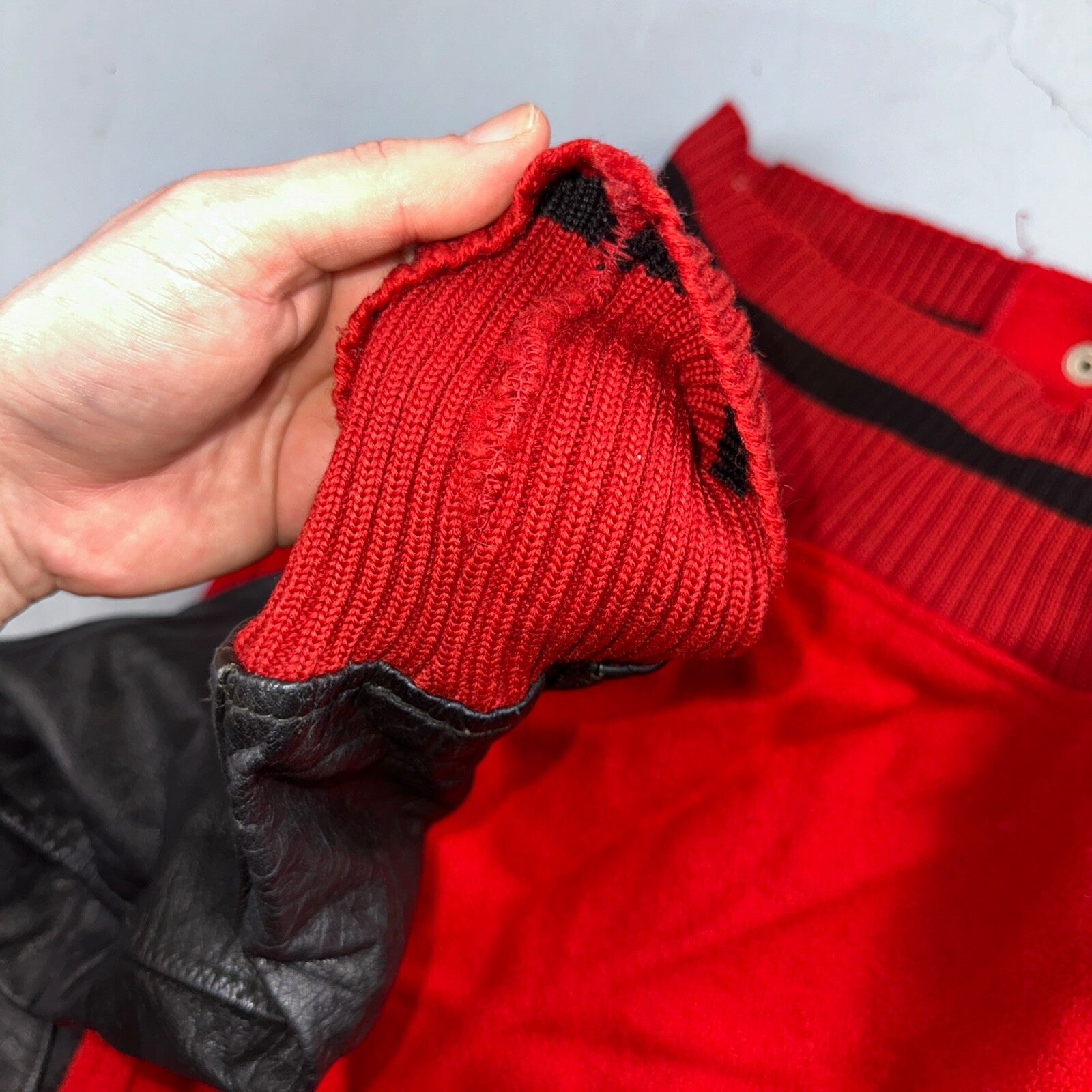 Varsity Jacket VTG 50s 60s WHITING Wool Leather San Diego CA SD Letterman Red