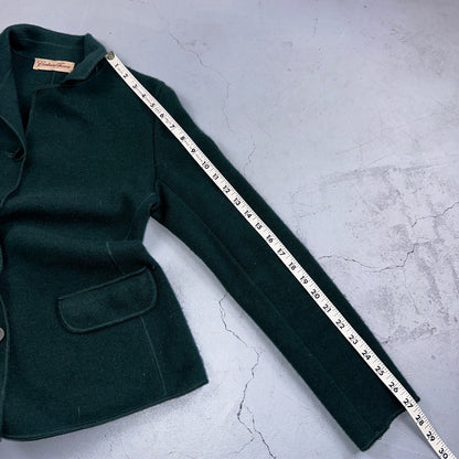 Cristiano Fissore 100% Cashmere Cardigan Sweater Womens S Green Jacket