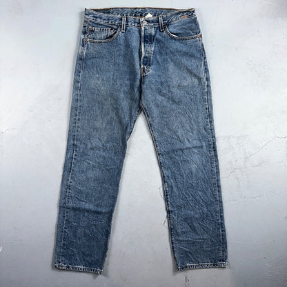 Levis 501 Vintage Y2K XX Straight Leg Jeans Blue 2003 Med Wash 34x32 Act 33x30