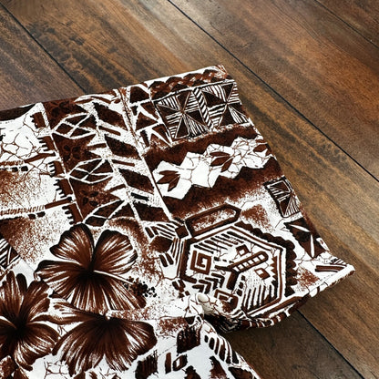 Hawaii Nei Honolulu Vintage 60s Mens L White Short Sleeve Button Down Shirt