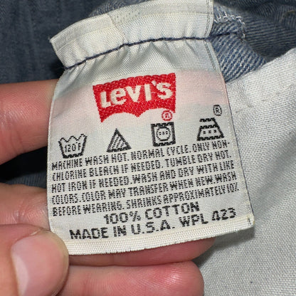 Levis 501 Vintage 90s USA XX Straight Leg Jeans Blue Med Wash 44x32 Act 40x28
