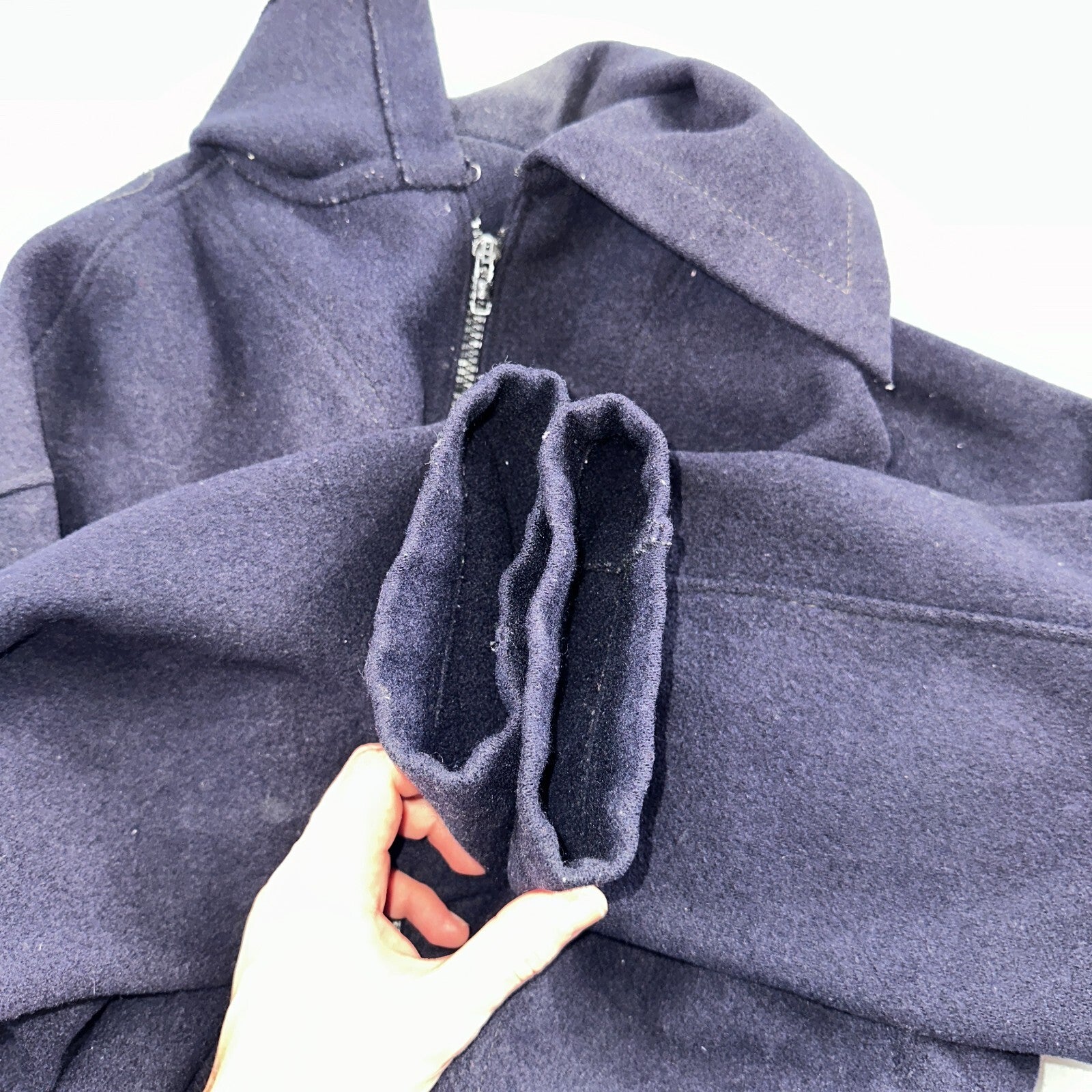 Rare Vintage 60s Blacks Greenock Military Smock Made In France Jacket Wool Navy