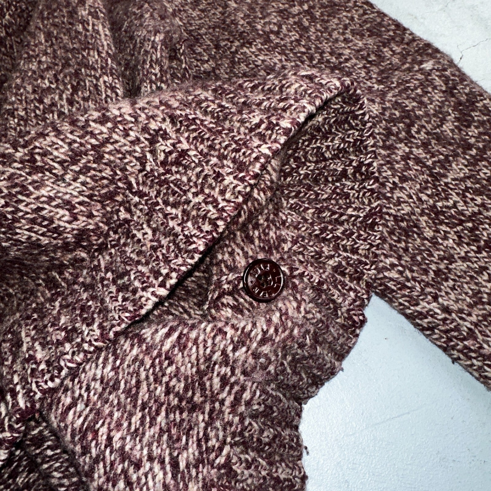 Vintage LL Bean Shawl Collar Pullover Sweater Lambswool Blend Red Men’s XL