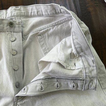 Vintage 90s Levis 501 USA 36x30 Tag Jeans 80s Blue Light Bleach Wash Act 32x29