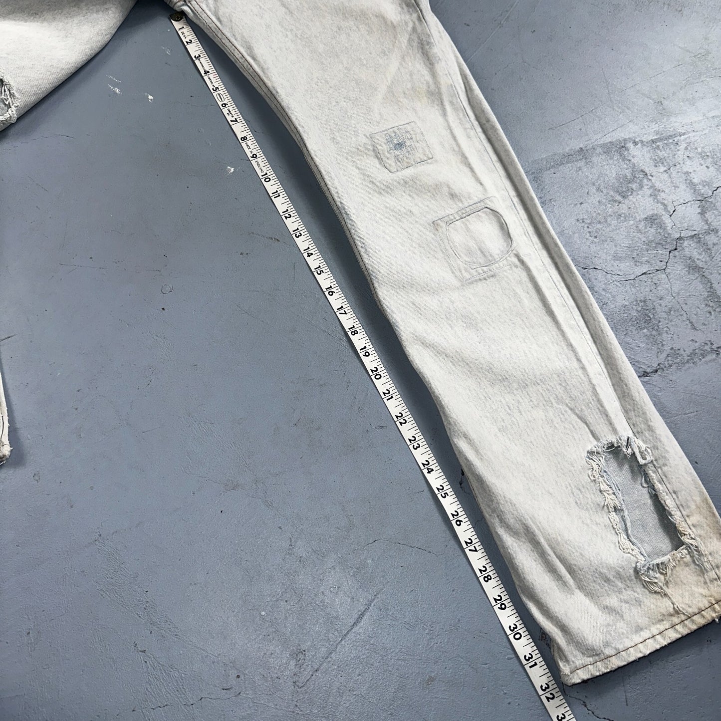 Levis 501 Vintage 90s USA XX Straight Leg Jeans 32x34 Blue Light Wash Act 29x32