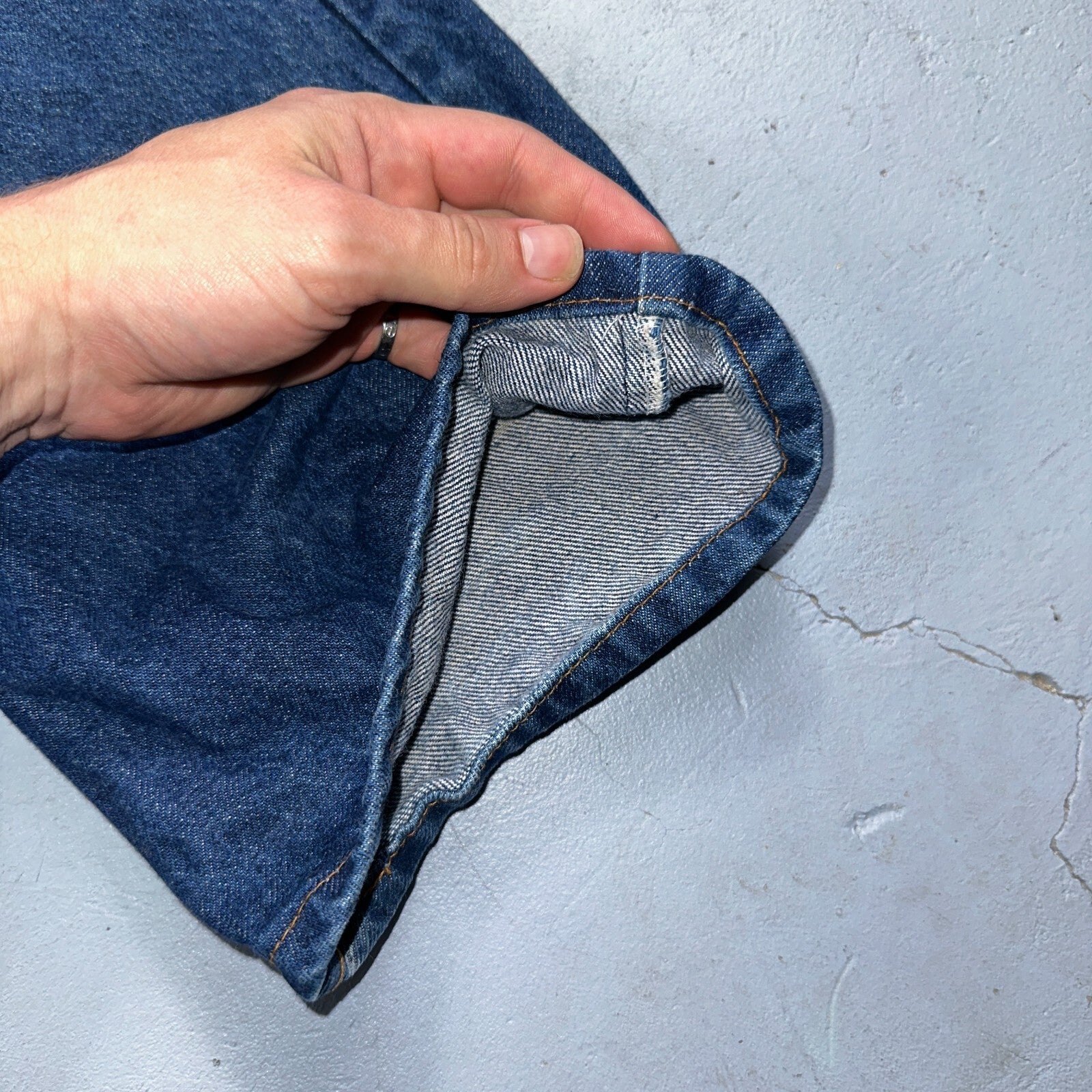 Levis 517 Vintage 80s USA Orange Tab Bootcut Flare Blue Jeans 34x36 Act31x35