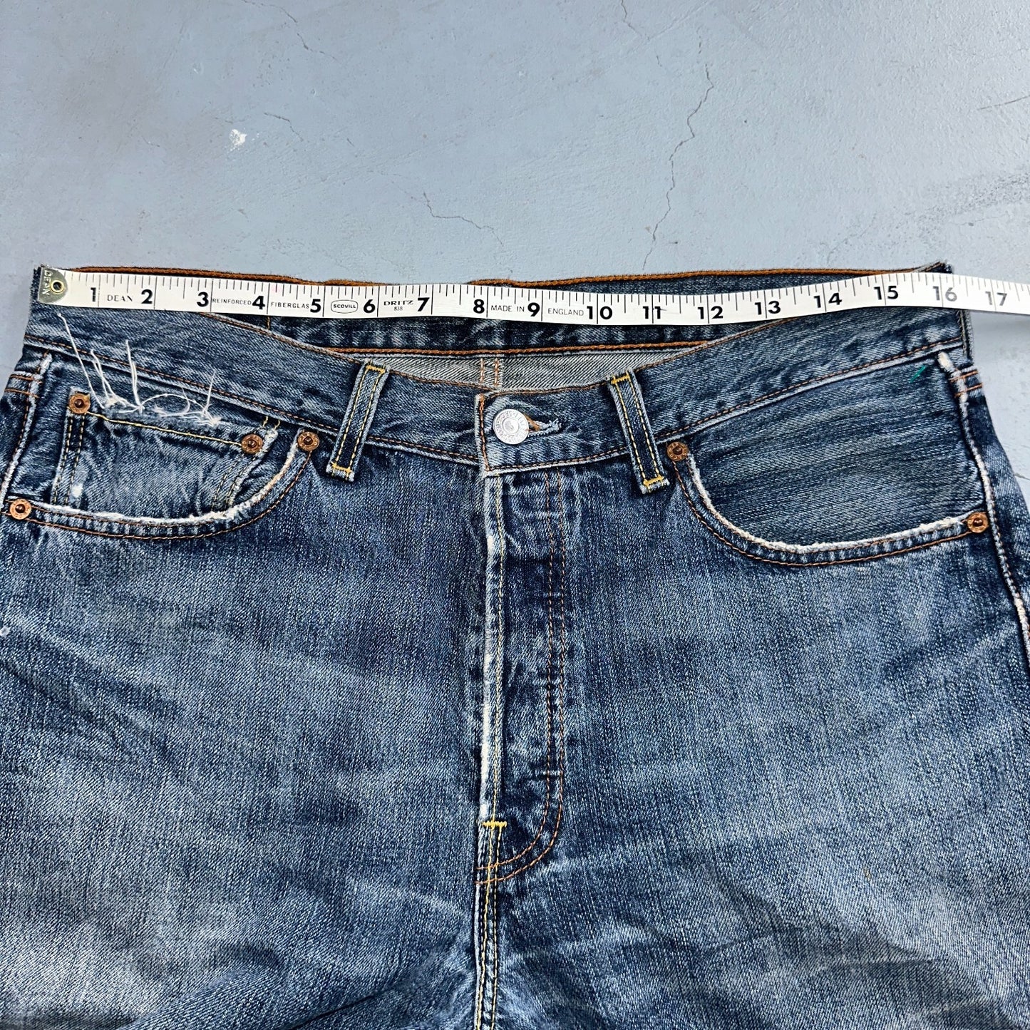 Levis 501 Vintage Y2K XX Straight Leg Jeans Blue Med Wash 33x32 Act 32x31