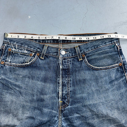 Levis 501 Vintage Y2K XX Straight Leg Jeans Blue Med Wash 33x32 Act 32x31