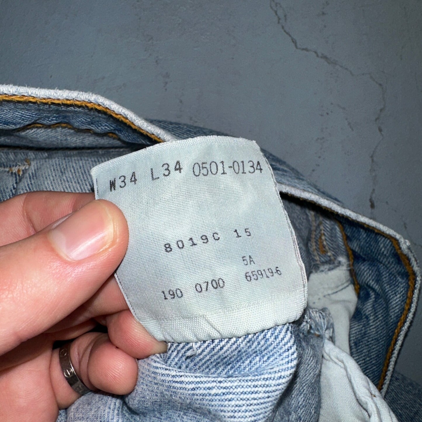 Levis 501 Vintage 90s Mexico Straight Leg Jeans 34x34 Y2K Light Wash Act 31x30