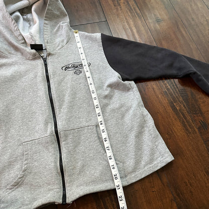 Vtg Harley Davidson Size L Women's Zip Up Hoodie USA 90s Eugene Oregon Bike