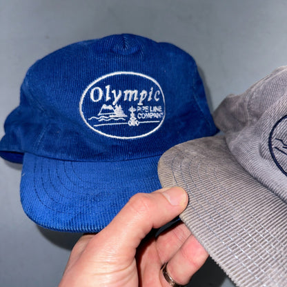Olympic Pipeline Company VTG Hat Cap Snapback Oregon Corduroy RAM USA Lot 2