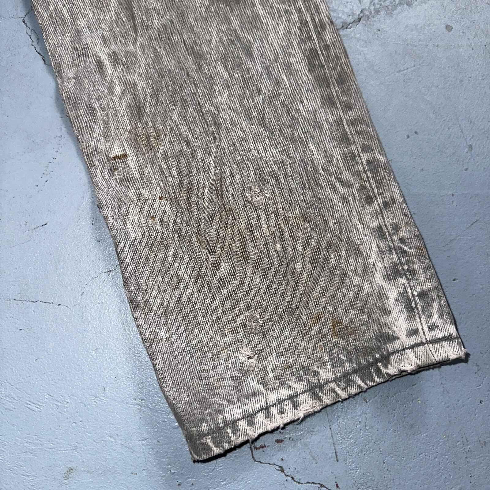 Levis 501 Vintage 80s USA XX Straight Leg Jeans Gray Acid Wash 27x32 Act 26x31