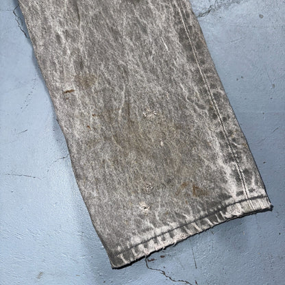 Levis 501 Vintage 80s USA XX Straight Leg Jeans Gray Acid Wash 27x32 Act 26x31