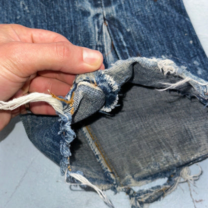 Levis 501 VTG 70s SS Redline Selvedge Jeans XX Thrashed Boot Cut Act 30x31