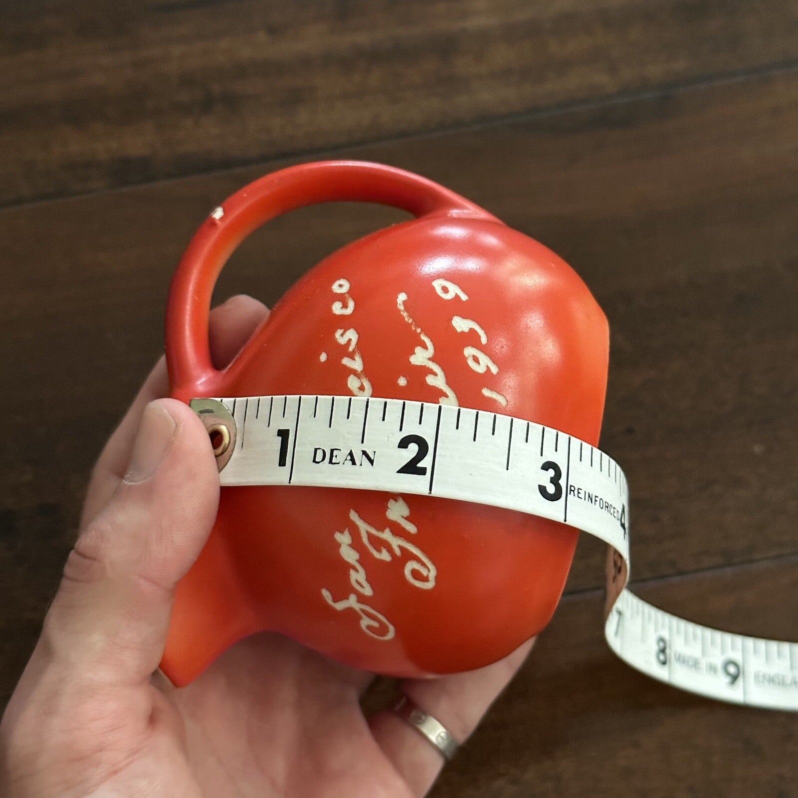 1939 San Francisco WORLD’S FAIR PITCHER Small Tilt  BALL PITCHER Orange 40s 30s