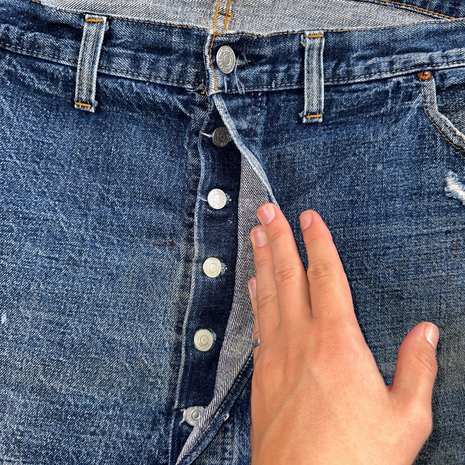 Levis 501 Vintage 70s SS Redline Selvedge USA XX Jeans Med Wash 48x30 Act 44x26