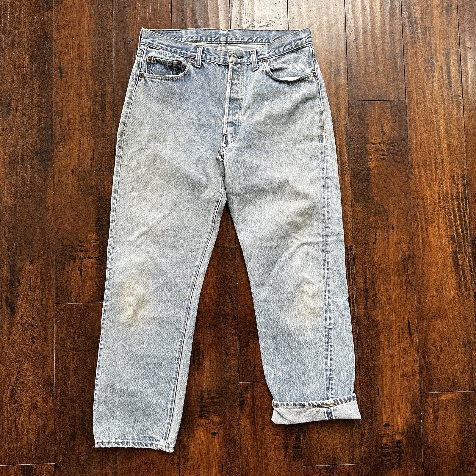 Levis Vintage 80s Redline Selvedge USA 501 XX Jeans 66 70s 36x32 Act 32x28